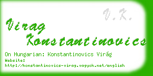 virag konstantinovics business card